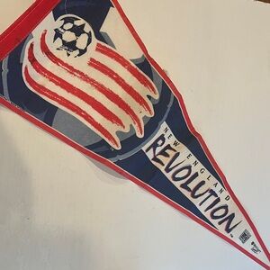 New England Revolution Wall Pennant - Red, Blue, White